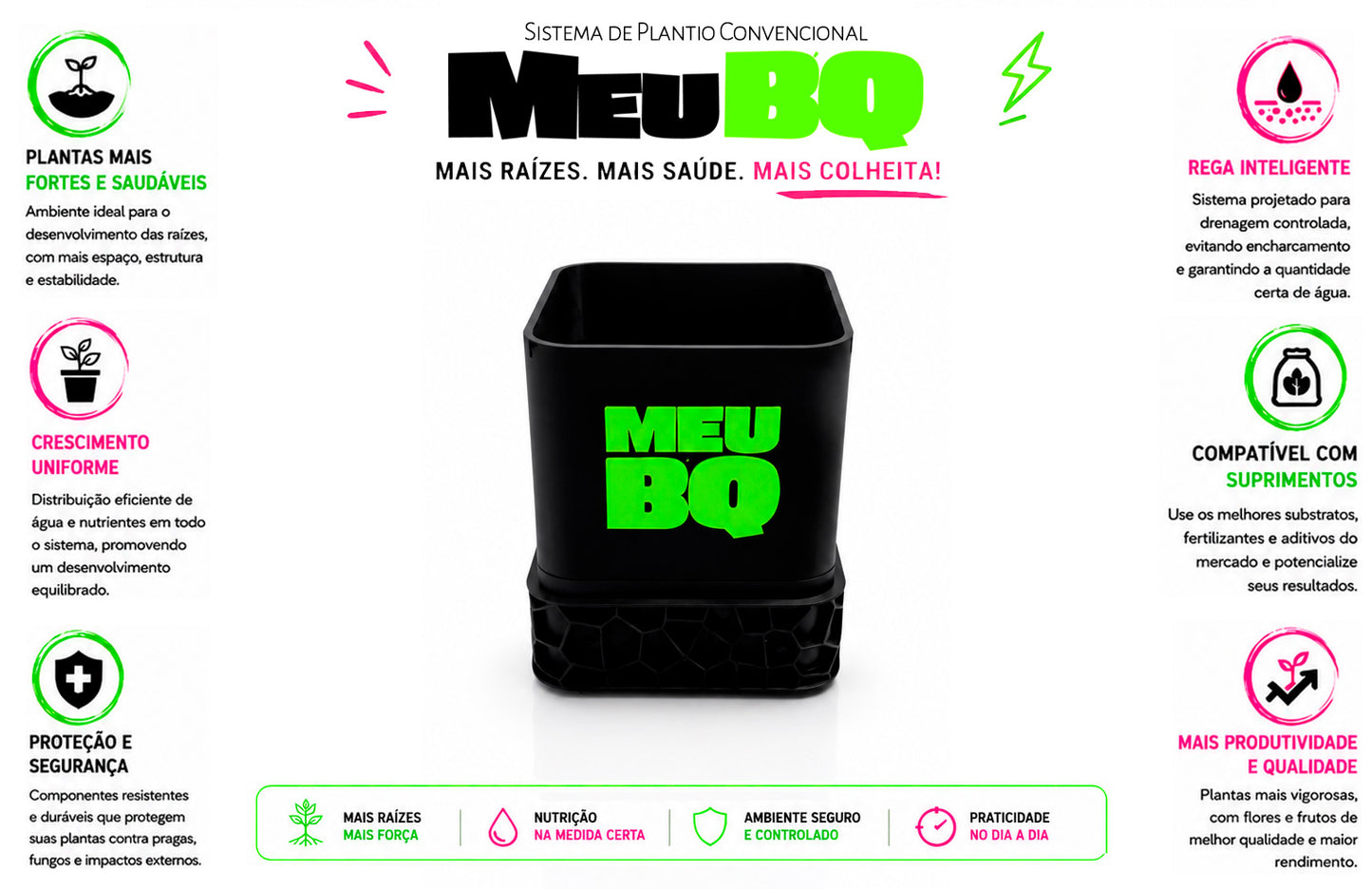 Kit Sistema de Plantio Convencional com 1 Vaso